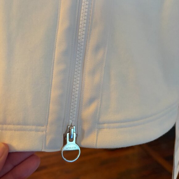 NWT Athleta Women's Moto Jacket in Ivory/Cream Size M - Picture 14 of 15